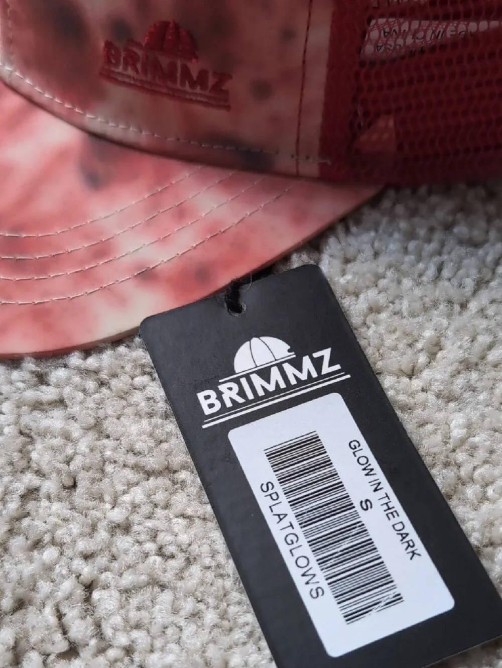 Brimmz Kids Red Tie-Dye Mesh Trucker Hat